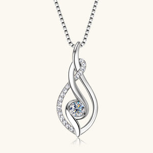 Moissanite Infinity Flame Pendant Necklace - Perimade & Co.