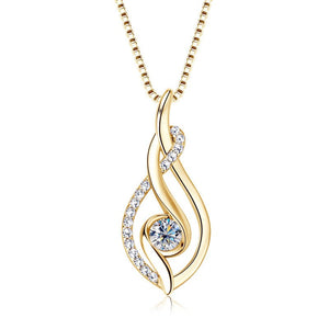 Moissanite Infinity Flame Pendant Necklace - Perimade & Co.