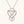 Heart and infinity symbol pendant on a chain against a white background