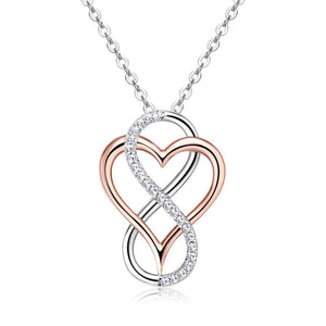 Moissanite Infinity Heart Charm Necklace - Perimade & Co.