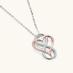Moissanite Infinity Heart Charm Necklace - Perimade & Co.