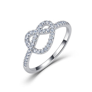 Moissanite Infinity Heart Pave Stack Band Ring - Perimade & Co.