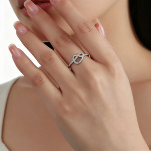 Moissanite Infinity Heart Pave Stack Band Ring - Perimade & Co.