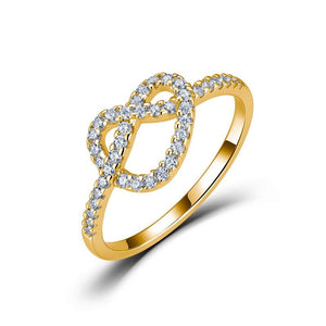 Moissanite Infinity Heart Pave Stack Band Ring - Perimade & Co.