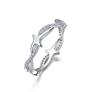 Moissanite Intertwined Star Eternity Band Ring - Perimade & Co.