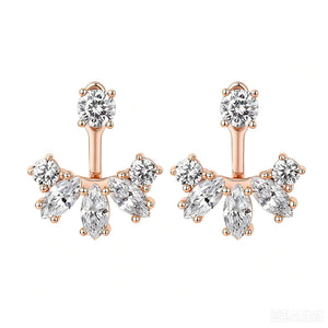 Moissanite Marquise Fan Ear Jacket Earrings - Perimade & Co.