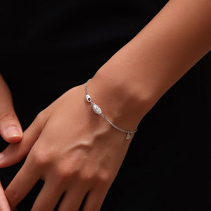 Moissanite Marquise Triangle Snake Bracelet - Perimade & Co.