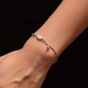 Moissanite Marquise Triangle Snake Bracelet - Perimade & Co.