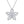Silver flower-shaped pendant necklace on a white background