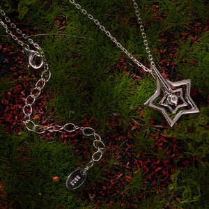 Moissanite Pave Layered Star Charm Necklace - Perimade & Co.