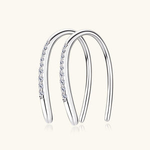 Moissanite Pave Setting Arch Hook Earrings - Perimade & Co.