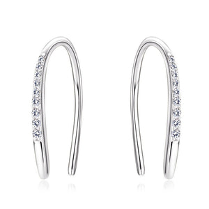 Moissanite Pave Setting Arch Hook Earrings - Perimade & Co.