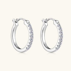 Moissanite Pave Setting Huggie Hoop Earrings - Perimade & Co.