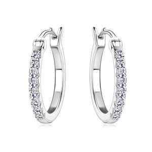 Moissanite Pave Setting Huggie Hoop Earrings - Perimade & Co.