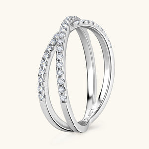 Moissanite Pave Split Wedding Band Ring - Perimade & Co.