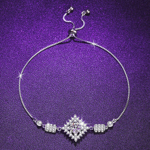 Moissanite Rhombus Solitaire Bolo Bracelet - Perimade & Co.