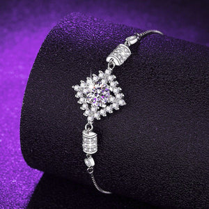 Moissanite Rhombus Solitaire Bolo Bracelet - Perimade & Co.