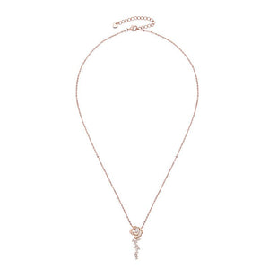 Moissanite Rose Flower Pendant Necklace - Perimade & Co.