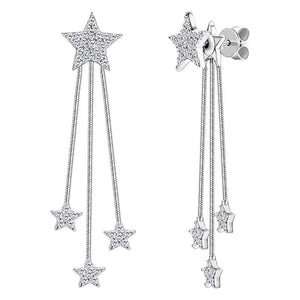 Moissanite Shooting Star Ear Jacket Earrings - Perimade & Co.