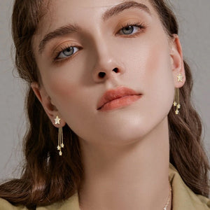 Moissanite Shooting Star Ear Jacket Earrings - Perimade & Co.