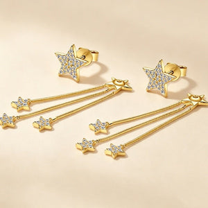 Moissanite Shooting Star Ear Jacket Earrings - Perimade & Co.