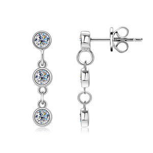 Moissanite Shoulder Duster Drop Earrings - Perimade & Co.