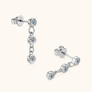 Moissanite Shoulder Duster Drop Earrings - Perimade & Co.