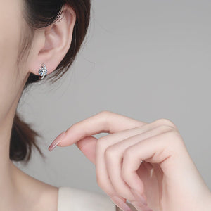 Moissanite Solitaire Bar Intersect Stud Earrings - Perimade & Co.