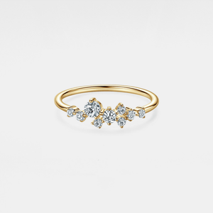 Moissanite Star Cluster Engagement Ring - Perimade & Co.