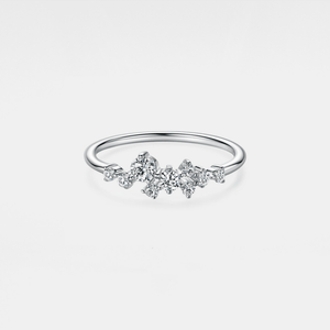 Moissanite Star Cluster Engagement Ring - Perimade & Co.