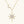 Gold necklace with star and moon pendant on a white background