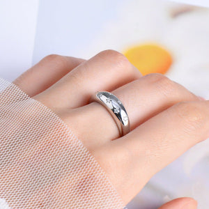 Moissanite Star Wedding Band Dome Ring - Perimade & Co.