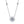 Diamond necklace on a white background