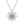 Diamond necklace with a star-like design on a white background