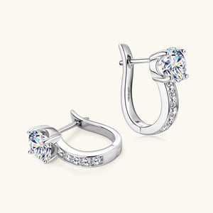 Moissanite U - Shape Huggie Hoop Earrings - Perimade & Co.