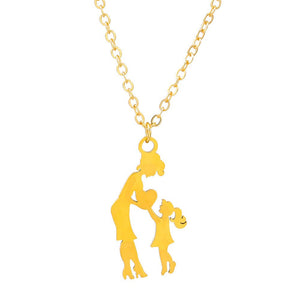 Mom Child Love Heart Pendant Necklace - Perimade & Co.