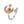 Gold and silver spinner ring with moon and star design on a white background
