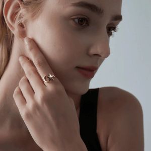 Moon Star Anxiety Fidget Spinner Ring - Perimade & Co.