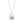 Silver necklace with a pendant featuring a cartoon character in a boat on a white background