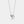 Silver necklace with interlocking rings pendant on a white background