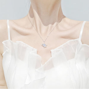Moonstone Saturn North Star Pendant Necklace - Perimade & Co.
