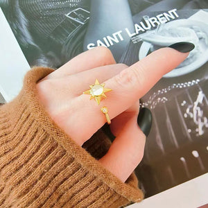 Moonstone Star Anxiety Fidget Spinner Ring - Perimade & Co.