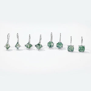 Moss Agate Dangle Drop Hook Earrings - Perimade & Co.