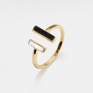 Mother Of Pearl Agate Stacking Wire Ring - Perimade & Co.