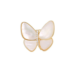 Mother of Pearl Butterfly Shell Inlay Brooch - Perimade & Co.