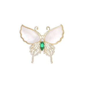 Mother Of Pearl Butterfly Wedding Brooch - Perimade & Co.