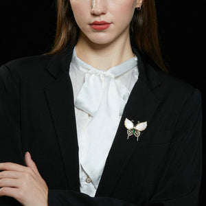 Mother Of Pearl Butterfly Wedding Brooch - Perimade & Co.