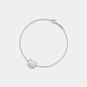 Mother of Pearl Cat Charm Stacking Bracelet - Perimade & Co.