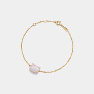 Mother of Pearl Cat Charm Stacking Bracelet - Perimade & Co.