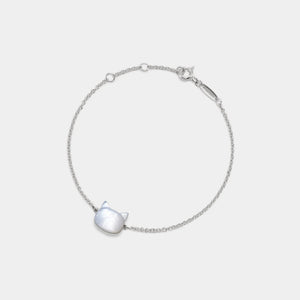 Mother of Pearl Cat Charm Stacking Bracelet - Perimade & Co.